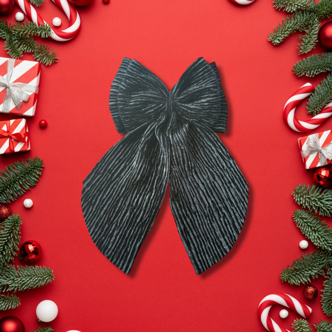 Black Pleated Velvet