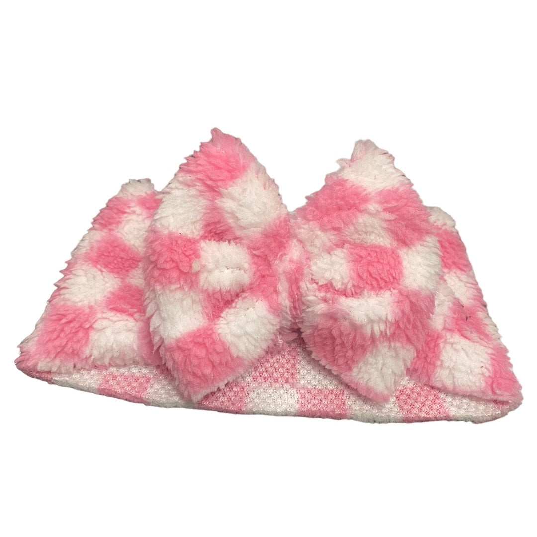 Pink/White Checkered Sherpa