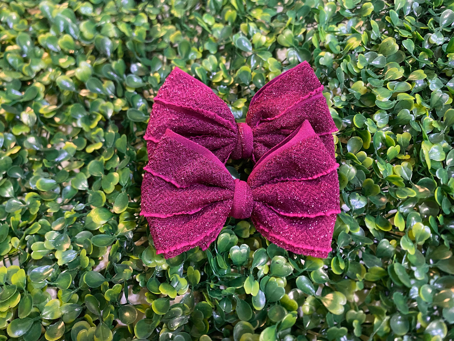 Wine Shimmer Ruffle